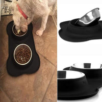 Dog Bowls Stainless Steel Bowls with No Spill Skid Resistant Silicone - Small/12oz each - image 4