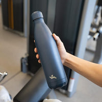 Insulated Water Bottles,17 oz Double Wall Stainless Steel Vacumm Metal Flask for Sports Travel,Navy Blue