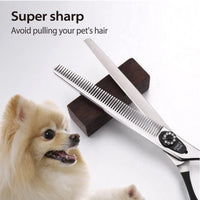 7.0'' Professional Dog Grooming Scissors Set with Black Non-Slip - Thinning Shear / 7.0'' - image 3