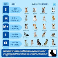 Soft Dog Cone Collar, Inflatable Donut Cones Alternative After Surgery for Large/Medium/Small Dogs to Stop Licking, XL Elizabethan Neck Ecollars of Shame with Anti-Lick Shield, Comfy Pillow Recovery