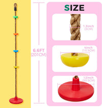 DECORLIFE Tree Swing for Kids - Multicolored,red - image 3