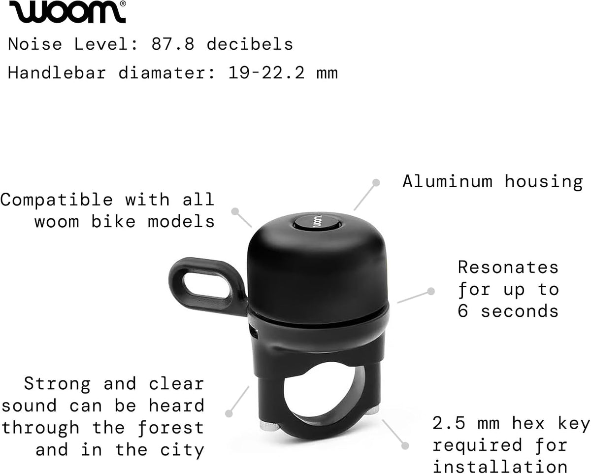 woom VIENNA kids bike bell in brass mounted on a children's bike handlebar - view 3