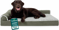 Furhaven Orthopedic Dog Bed for Large Dogs w/ Removable Bolsters - Jumbo / Dark Sage