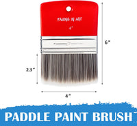 Falling in Art large 8 inch flat paddle paint brush with stainless steel ferrule - view 34