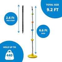 Jungle Gym Kingdom Tree Swing for Kids - Multicolor Yellow - image 3