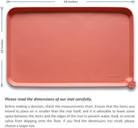 Hoki Found -Waterproof Pet Feeding Mats with High Lips - Multiple Size and Colors for Dogs, Cats & Others-BC