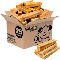 ValueBull Himalayan Yak Cheese Dog Chews, Extra Large, 25 ct Bulk Pack - Long Lasting for Aggressive Chewers, All Natural, Healthy & Safe, Low Odor Nepal Yak Milk Chews