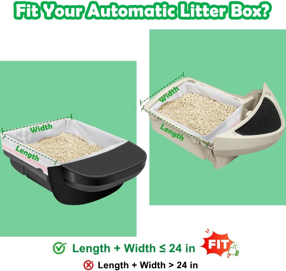 SZEE 120 Count Automatic Cat Litter Box Bags Fit for Litter Box Robot - 1 Count (Pack of 20) / 1.Standard - image 3