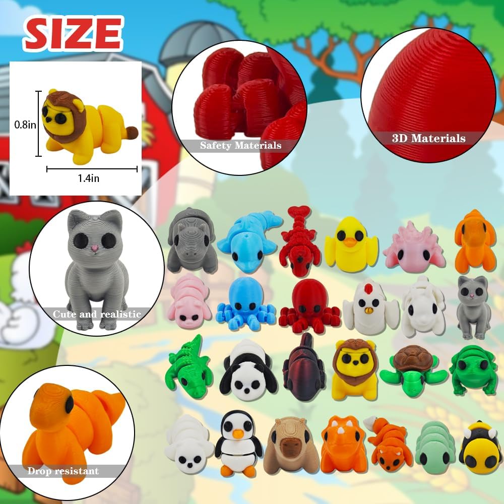 50 pcs 3D Printed Animal Figurines - Animal 25 pc - image 4