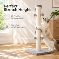 Dimaka 29in Cat Scratching Post - Grey / 29 inches for All Cats - image 4