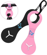 Dog Poop Bag Holder for Leash Waste Bag Carrier Dog Poop Bag - Black + Pink