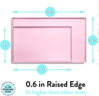 CatGuru Premium Cat Food Mat - 19"L x 11"W / Pink - image 2