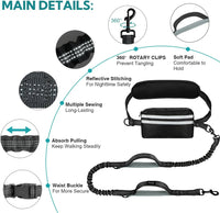 Hands Free Dog Leash for Two Dogs Walking, Running – Essentials for Dogs - Grey-Green / Large - image 4