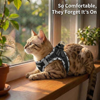 Escape Proof Cat Harness and Leash, Adjustable Vest - Black / XS - image 3