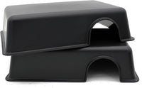 Reptile Hide Box Snake Hide Feel Secure and Safe, Gecko Hide - Black / Large 2 Pcs