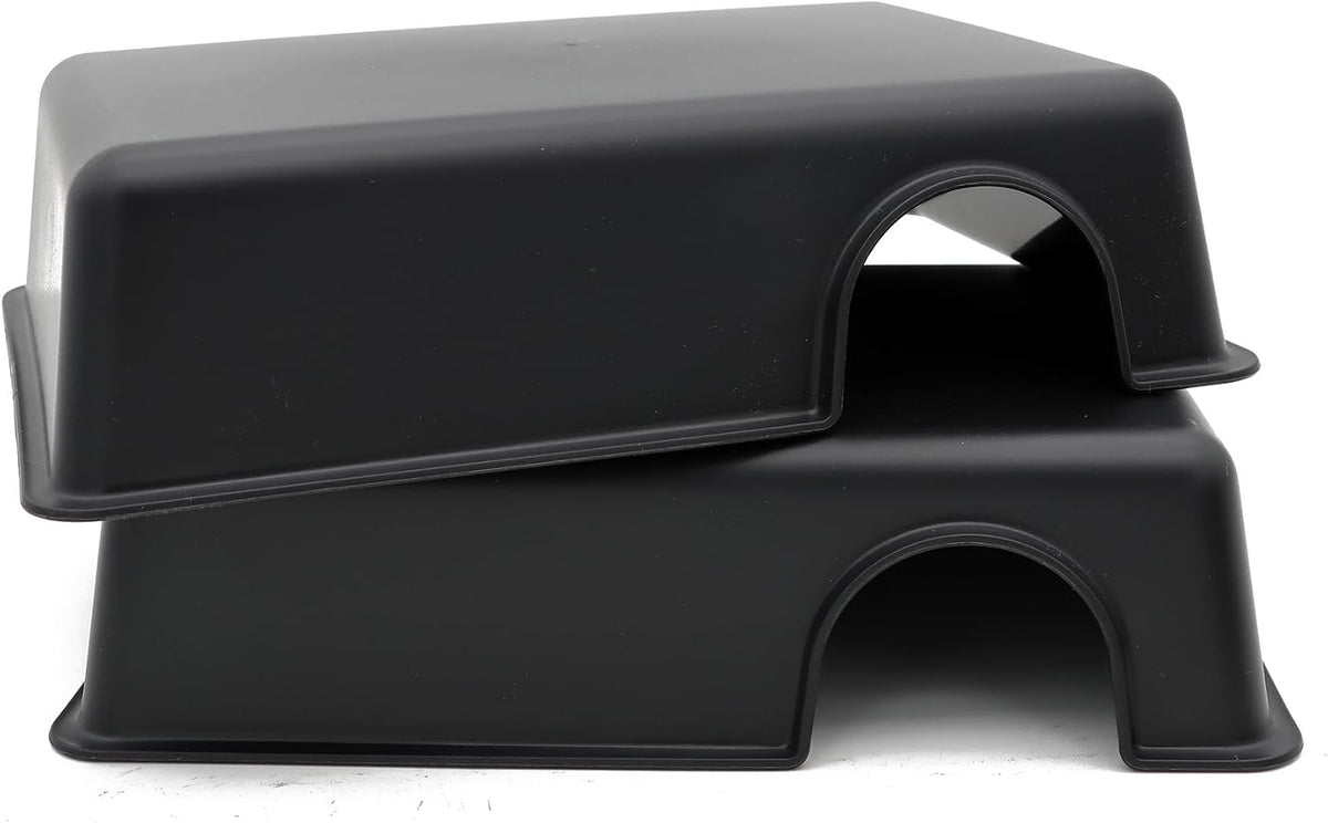 Reptile Hide Box Snake Hide Feel Secure and Safe, Gecko Hide - Black / Large 2 Pcs