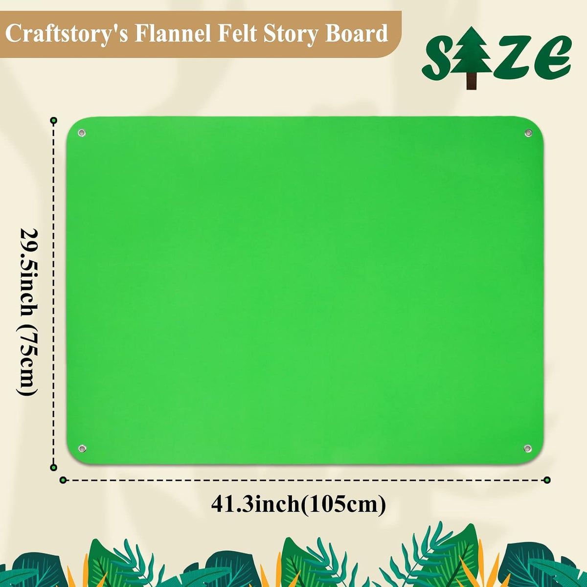 Craftstory 3.5 foot flannel board for toddlers in black felt hanging on a wall - view 7