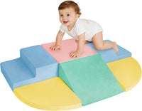 HHH HIKECUCAN 4-piece soft foam climbing blocks for toddlers with built-in ball pit