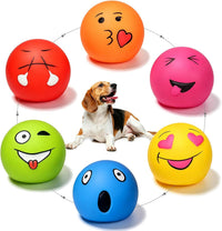 Latex Squeaky Dog Toys for Small Dogs, Mini Breed - Regular Ball Multi-color / Medium