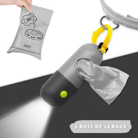 Dog Poop Bags Holder with LED Flashlight - Grey and Black / 1 Count (Pack of 1) - image 4