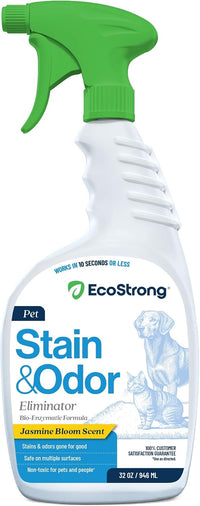Eco Strong Pet Stain and Odor Remover - Jasmine Bloom / 32 Fl Oz (Pack of 1)