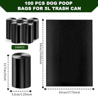 Dog Waste Bags - 100 Pcs Dog Poop Bags for 5L Dog Poop Trash Can Outside – Essentials for Dogs - 1 Count (Pack of 100) - image 3