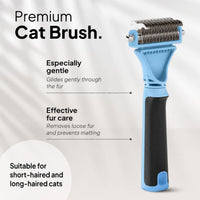 Pretty Paw Cat Brush for Indoor Cats & Long Hair with Gentle Massage - Blue - image 4