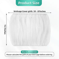 Bird Cage Seed Catcher, Seed Catcher Guard Net Cover - Solid-white / 15.7" x87" - image 3