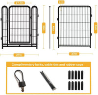 Dog Playpen 48 inch 8 Panels Total 17.7 Ft Dog Fence Outdoor - 36''(H)-8panels-17.7ft(L) - image 2