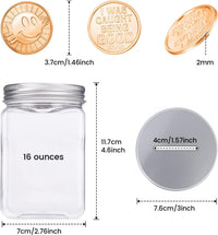 Mczxon caught being good coins, 100 colorful plastic reward tokens with a small slotted jar - view 2