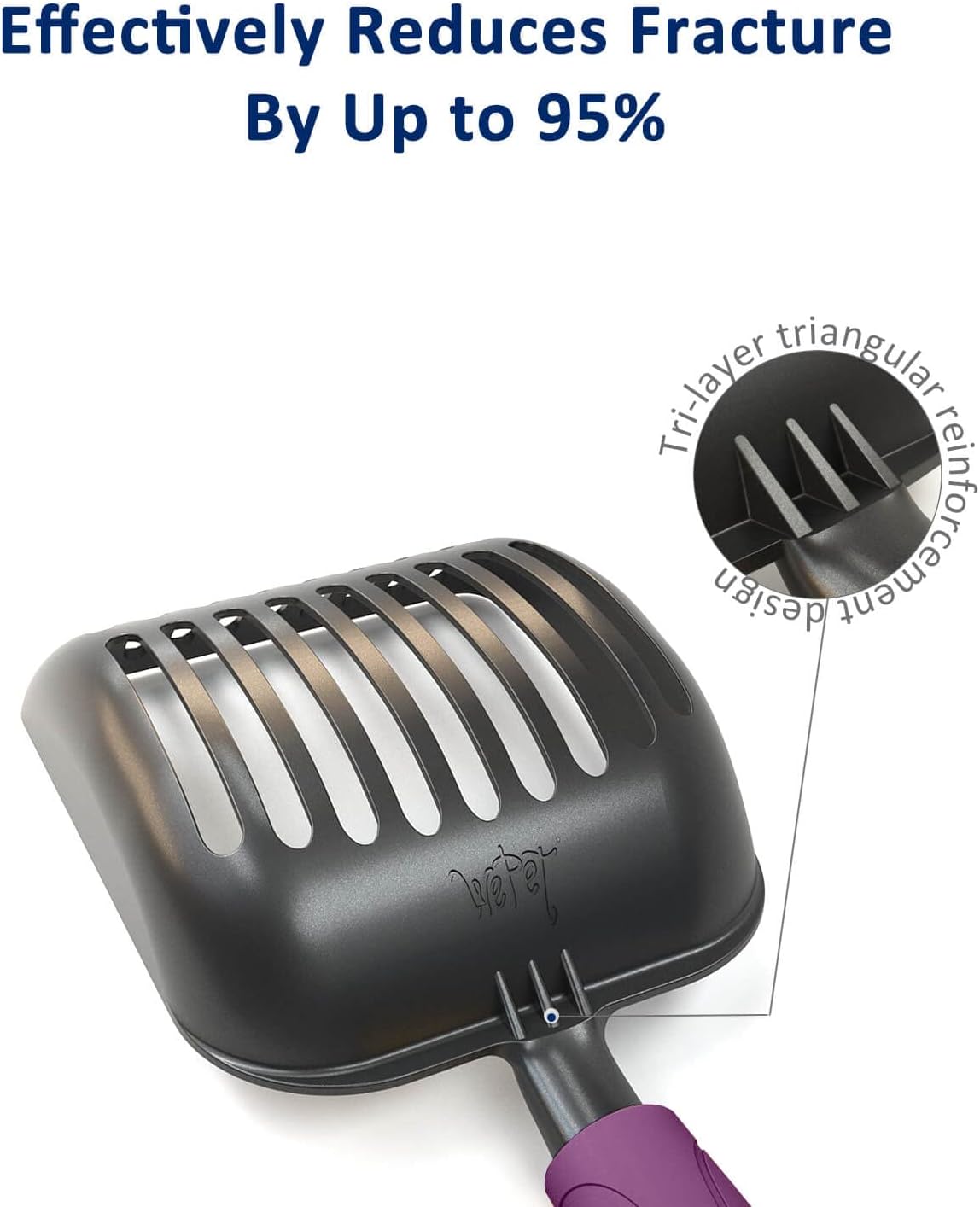Cat Litter Scoop, Non-Stick Plated Aluminum Alloy Sifter - Medium / #07 Violet - image 4
