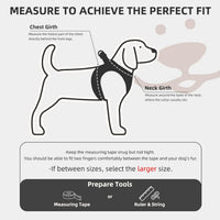 PUPTECK Dog Harness, Collar and Leash Set No Pull for Small Medium Sized – Essentials for Dogs - Black / M (CHEST 16"-18") / Patterned Harness Collar and Leash Set - image 2