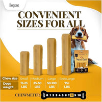 Dogsee Original Himalayan Yak Cheese Dog Chews 2lb (Large - 8 Bars) | Rawhide Free | Fight Plaque & Tartar | Long Lasting | for Cleaning Teeth