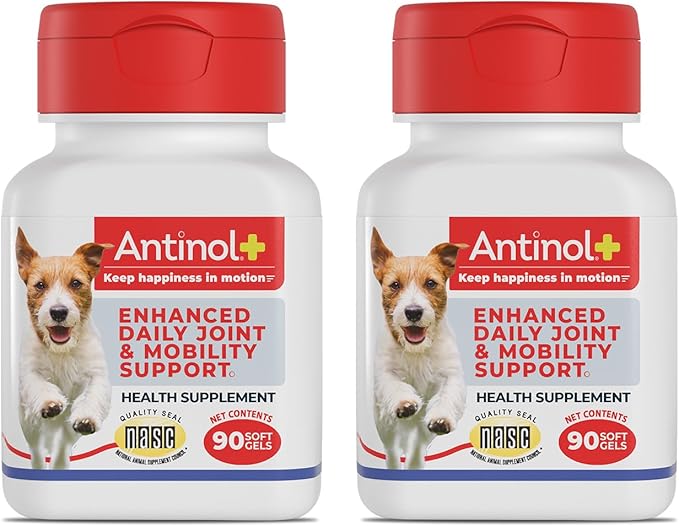 Plus, Mobility, Hip, and Joint Supplement for Dogs, Green-Lipped Mussels and Krill Oil - Dog Joint Supplement, Better and Faster Than Glucosamine and Chondroitin, 180 Soft Gels