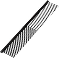Ryan's Pet Supplies Paw Brothers Greyhound Style Teflon Comb for Dogs, Professional Grade, True Teflon, Fine/Medium, Ergonomic Handle, 7.5 in.