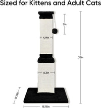 Cat Scratching Post for Indoor Cats - Black and White / Scratcher only - image 3