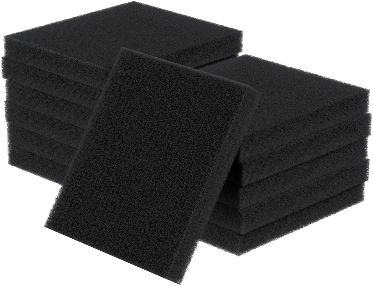 Pawfly 4 Pack Aquarium Bio Sponge Filter Media Pad - 12 Pack（40 PPI）