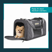 Washable Cat & Dog Carrier Pad, Reusable Liner Insert – Essentials for Dogs - 17.5" x 11" / 2-Pack, Small - image 3