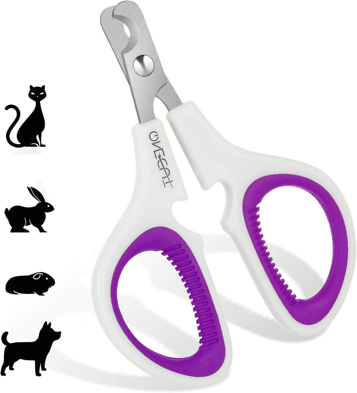 Pet Nail Clippers, Cat & Kitten Claw Nail Clipper Safe Sharp Trimmer – Essentials for Cats - Purple - image 2
