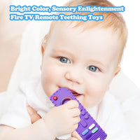 2-Pack Silicone Baby Teething Toys - New-F Purple+R Blue - image 4