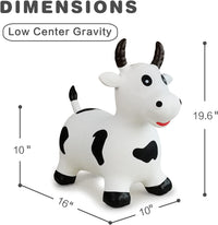 HotMax Bouncy Cow Hopping Horse Toys - White Cow - image 2