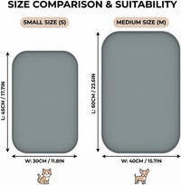 Non-Slip Silicone Dog Food Mat for Food and Water - 60 x 40 cm / Grey - image 2