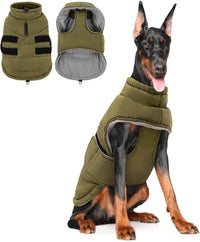 Dog Winter Jacket, Dog Windproof Reflective Jacket for Golden Retriever – Essentials for Dogs - ArmyGreen / XXX-Large
