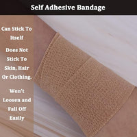 24 Pack Breathable Self Adherent Wrap, Athletic Elastic Non Woven Cohesive Bandage for Sports, First Aid Medical, Wrist, Ankle Sprains, Swelling and Vet Wrap 2 Inch 5 Yards (Rainbow Color).
