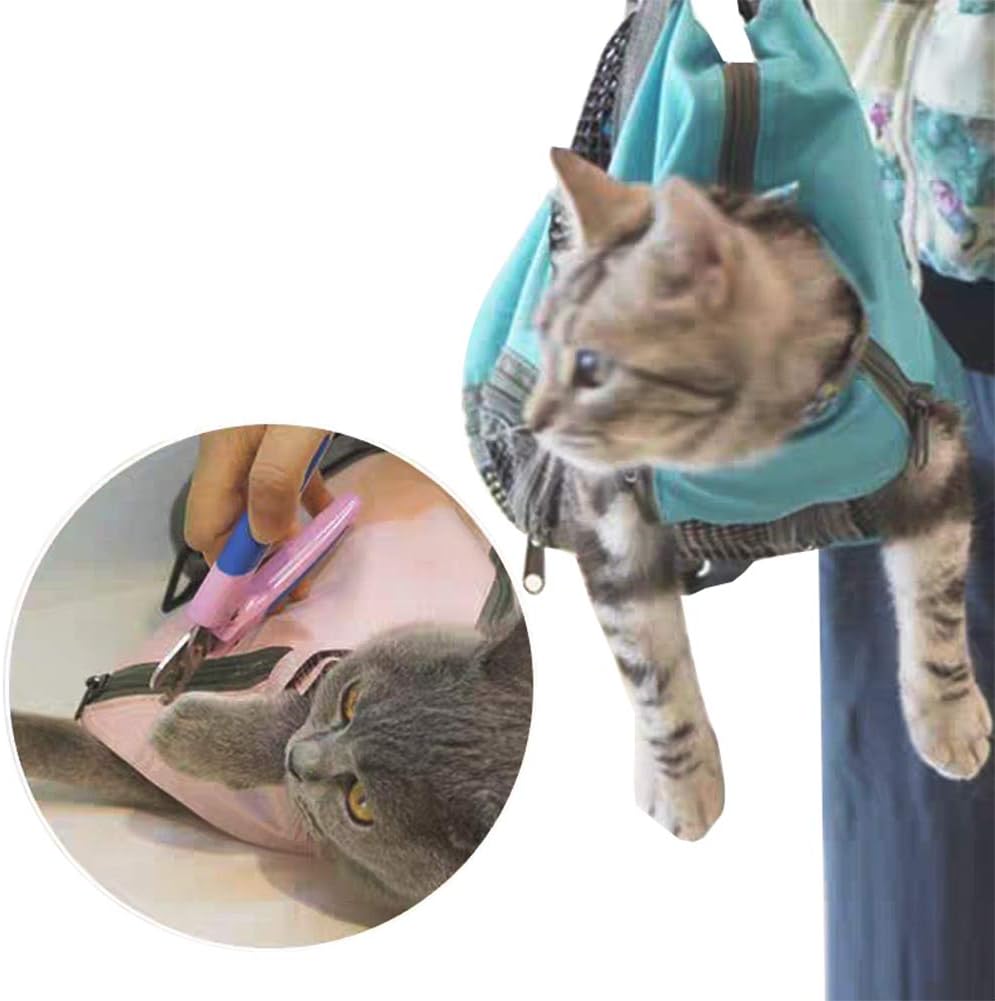 Cinf Cat Restraint Grooming Bag - M (8-12lbs) / Blue - image 2