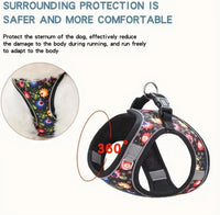 Step in Dog Harness No Pull Flower Adjustable Soft Mesh Harness – Essentials for Dogs - XXS(neck:8.5"-9.5",chest:10"-11.5") / Black - image 4