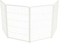 FXW Homeplus Unleashed Indoor Dog Playpen - Stress-Free and Safe Play, Heavy Duty 40 Inch 4 Wire Panels Dog Pen for Medium and Large Dogs, White│Patented