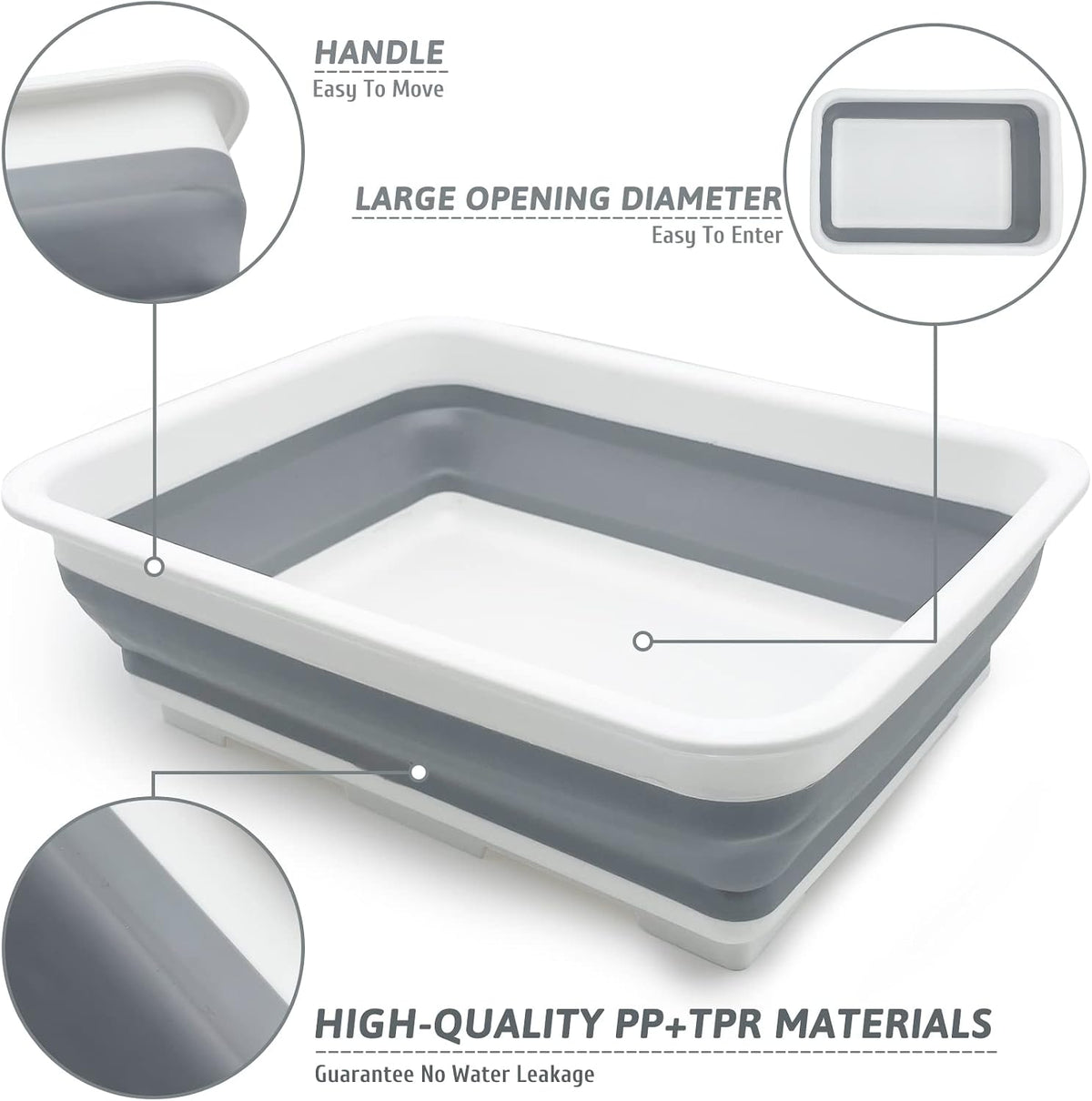 Fhiny Open Cat Litter Box - Grey-S / 2PCS - image 4