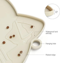 Coomazy Cat Food & Water Mat Thicker Non-Slip Silicone Mat - Beige / 15.8''L x 9''W - image 3