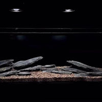 Unocho Natural Slate Stone Rocks Reptile Basking Platform Rock 10LB Fish Tank Rocks for Aquascaping Aquariums Terrariums Paludariums Wargaming Models Miniature Fairy Gardens（2-6 inches）